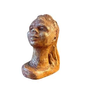 Studio Handmade Young Woman Clay Bust after Auguste Rodin